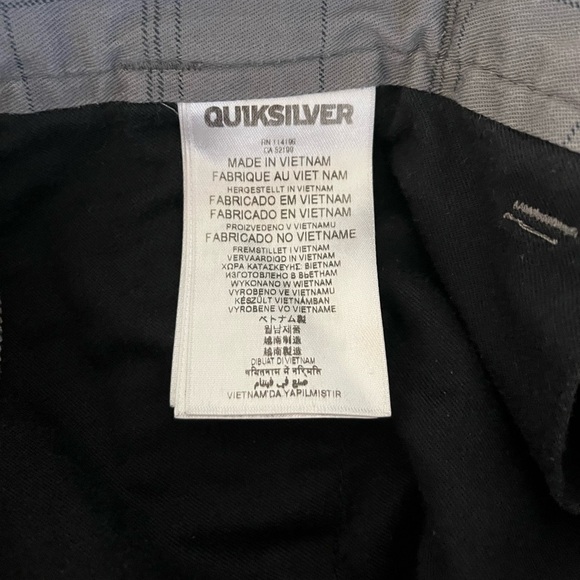 Quicksilver Surf Beach Brand Gray Plaid Shorts 36 - Picture 4 of 5